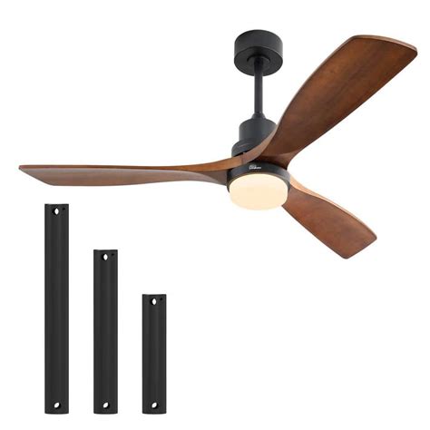 Sofucor In Integrated Led Indoor Outdoor Black Ceiling Fan With