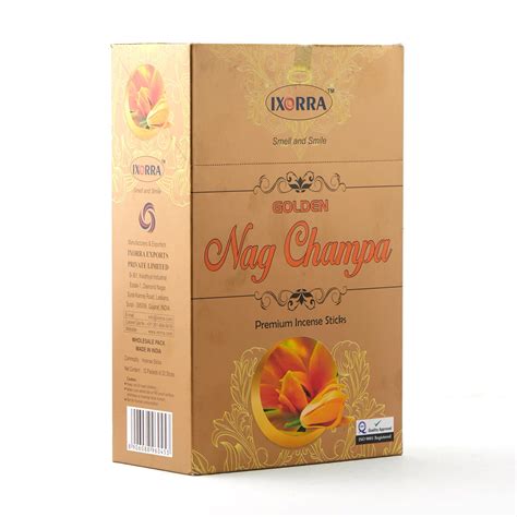 Ixorra Golden Nag Champa Incense Home And Lifestyles Gosensi