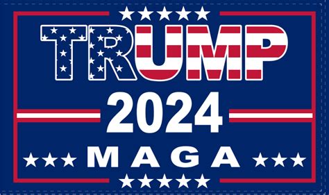 Trump 2024 Maga 12x18 Car Flag Flag Rough Tex® Double Sided