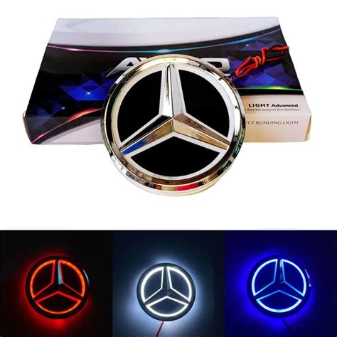 1X Amazing LED Mercedes Logo Emblem Licht CarLEDLogo