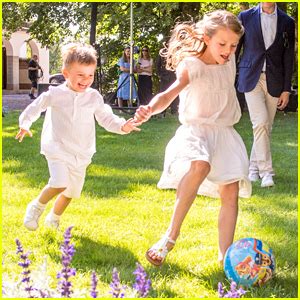 Princess Estelle Plays Soccer With Brother, Prince Oscar, at Princess ...