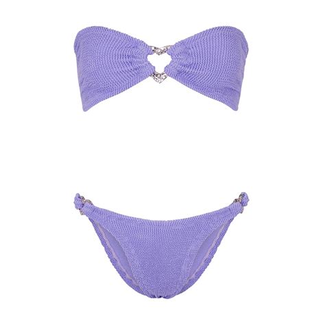 Hunza G Hunza G Nicole Seersucker Bikini Lilac One Size Editorialist