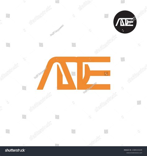 Letter ADE Monogram Logo Design Royalty Free Stock Vector 2389143229