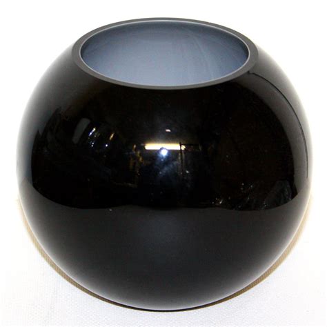 Globe Bowl Black Glass Vase Style 1 Ten And A Half Thousand Things