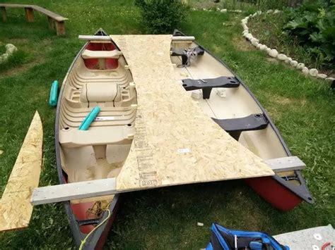 Diy Catamaran Catamcanoe Diy Boat Canoe Boat Catamaran