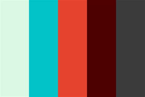 Red Turquoise Dark Grey Pallete Color Palette