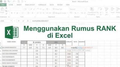 Rumus Ranking Excel Fungsi RANK RANK EQ RANK AVG