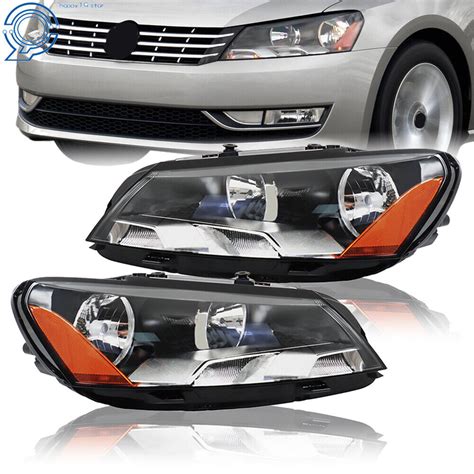 Leftright For 2012 2015 Volkswagen Passat Headlight Assembly Halogen Black Ebay