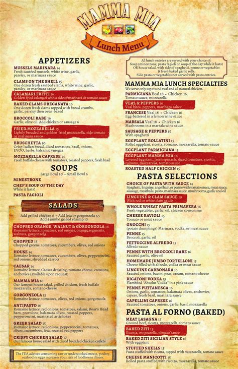 Lunch Mamma Mia Italian Restaurant Pizzeria Of Boynton Beach