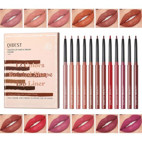 Matte Lipliner Set Farben Premium Wasserdichte Glatte Nude