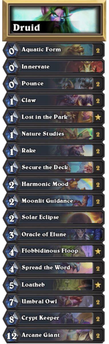 燁魔 HS Wild deck site on Twitter CNlovelykid NA 1 Questline Druid