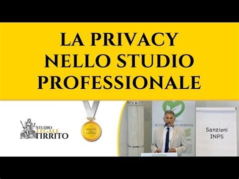 La Privacy Nello Studio Professionale YouTube