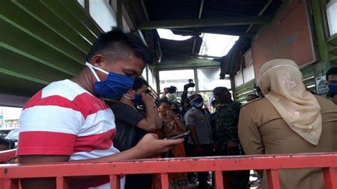 Sidak Masker Di Pasar Wawako Palembang Temukan Warga Tak Pakai