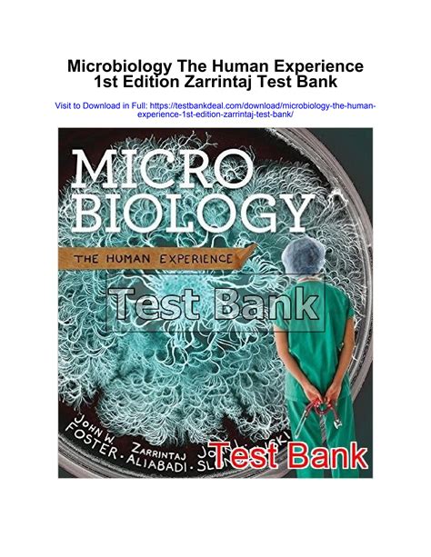 Microbiology The Human Experience 1st Edition Zarrintaj Test Bank By