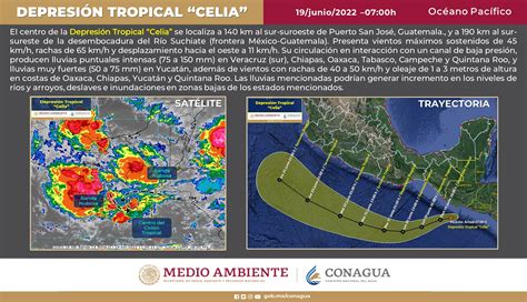 CONAGUA Clima on Twitter La DepresiónTropical Celia se localiza a