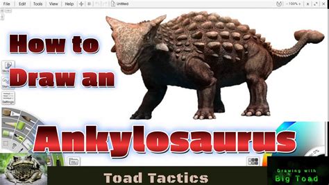 Learn To Draw An Ankylosaurus Dinosaur Youtube