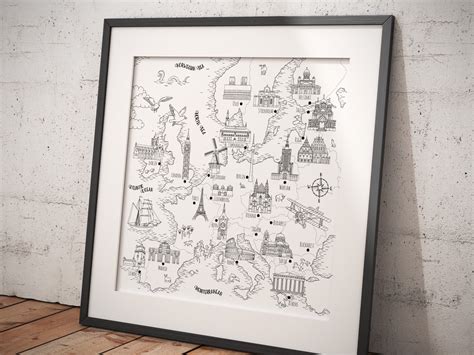 Map of Europe Printable Wall Art, Instant Download, Digital JPG File to ...