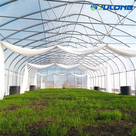 Turnkey Project Poly Tunnel Film Green House Single Span Greenhouse