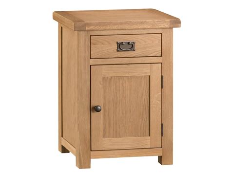 Kenmore Waverley Oak 1 Door 1 Drawer Lamp Table Assembled