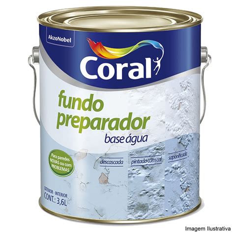 Para Que Serve O Fundo Preparador De Parede - Fundo Preparador de Paredes a Base de Água 3,6L - Coral