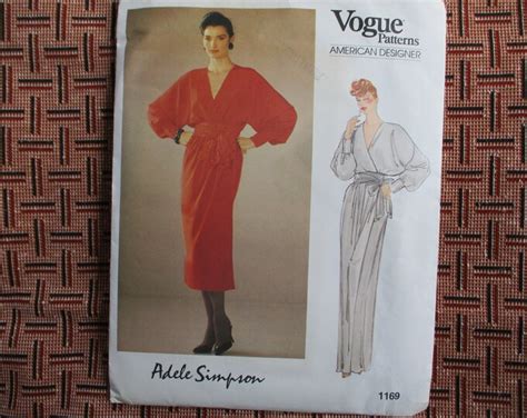 Vintage Early S Vogue Sewing Pattern American Designer Adele