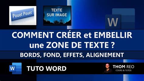 Cr Er Une Zone De Texte Et La Personnaliser Texte Sur Image Effets