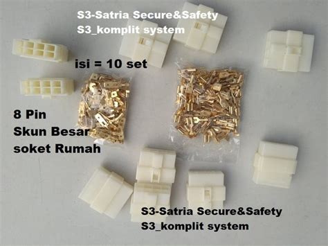 Jual Skun Besar 8 Pin Isi 10 Set Soket Rumah Socket Kabel Terminal Gepeng Di Lapak S3 Komplit