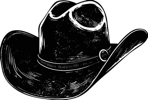 Ai Generated Silhouette Cowboy Hat Black Color Only 39218770 Vector Art