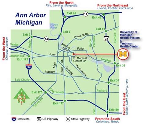 Ann Arbor Michigan City Map - Anna Arbor michigan • mappery