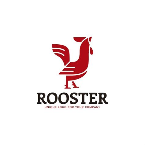 Premium Vector | Red rooster logo design template.