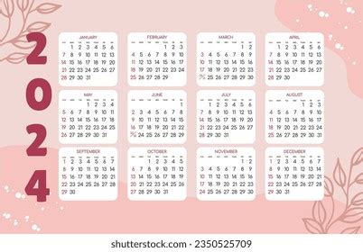 2024 Calendar All Months - Fanni Jeannie