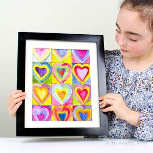 Kandinsky Inspired Heart Art - Arty Crafty Kids | Abstract Heart Art ...