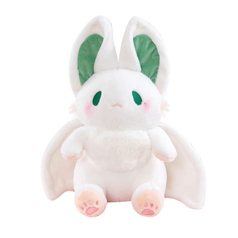 Hadanceo Bat Rabbit Plush Toy Lovely Long Ears Bat Wings White Bunny