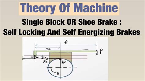 Single Block OR Shoe Brake Self Locking And Self Energizing Brakes