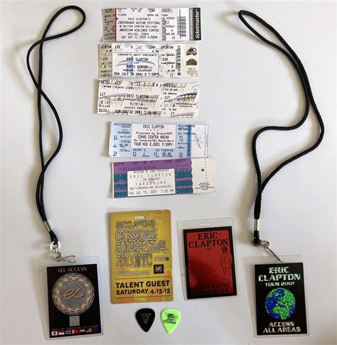 Lot 145 - ERIC CLAPTON PASSES / TICKETS ETC.