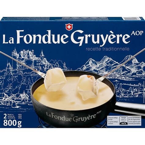 La Fondue Gruyère · Fondue · Gruyère Aop 2 Beutel Zu 400g • Migros