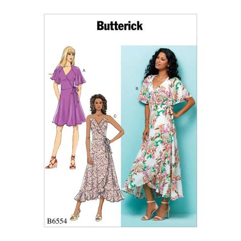 Butterick Patroon E In Naai Jurk Wikkeljurk Patronen