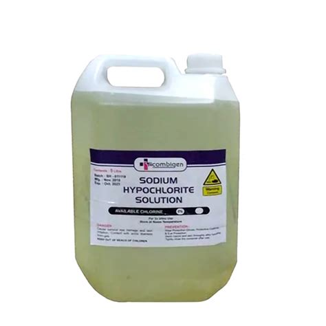 Sodium Hypochlorite, Packing Size: 5 Litre