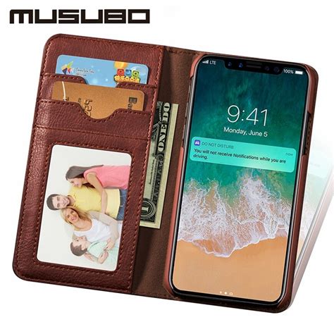 Musubo original marca caso para samsung s8 luxo genuíno carteira de