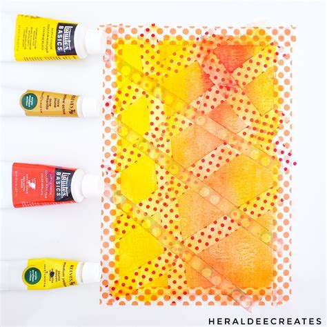 How To Paint With Washi Tapes Diy Heraldeecreates Tape Painting