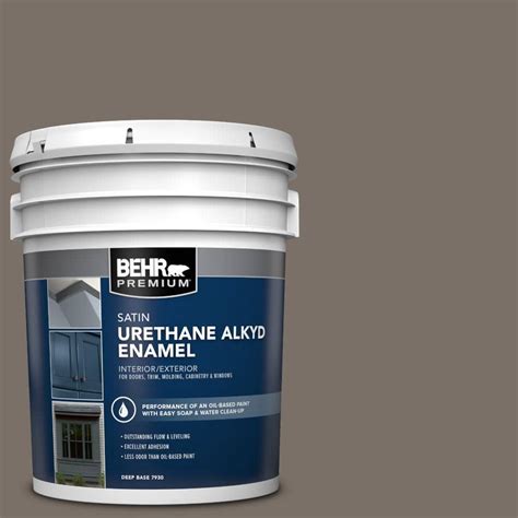 BEHR PREMIUM 5 Gal N200 6 Kindling Urethane Alkyd Satin Enamel