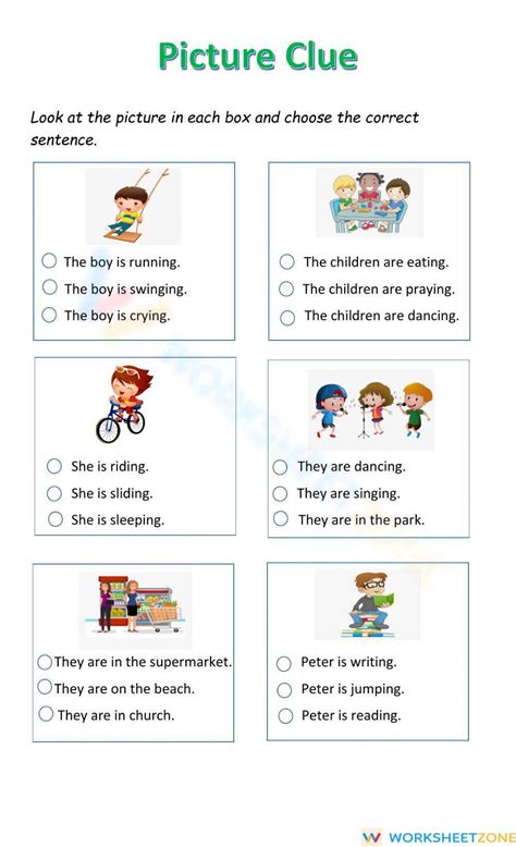 Picture Clues Worksheet