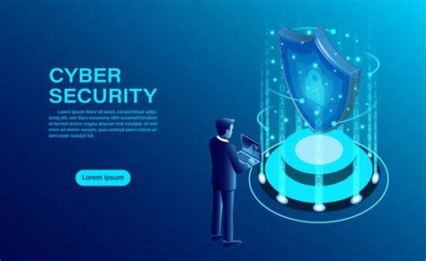 Premium Vector Cyber Security Concept With Businessman Protect Data