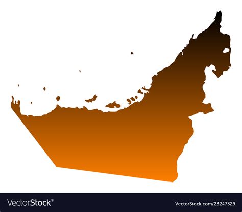 Map Of United Arab Emirates Royalty Free Vector Image