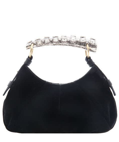 Yves Saint Laurent Mombasa Evening Bag In Black Velvet La Doyenne