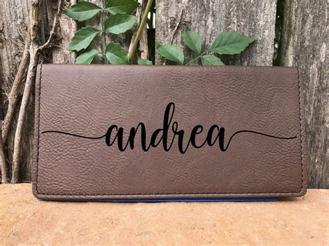 Personalized Checkbook Cover Customized Faux Leather - Etsy