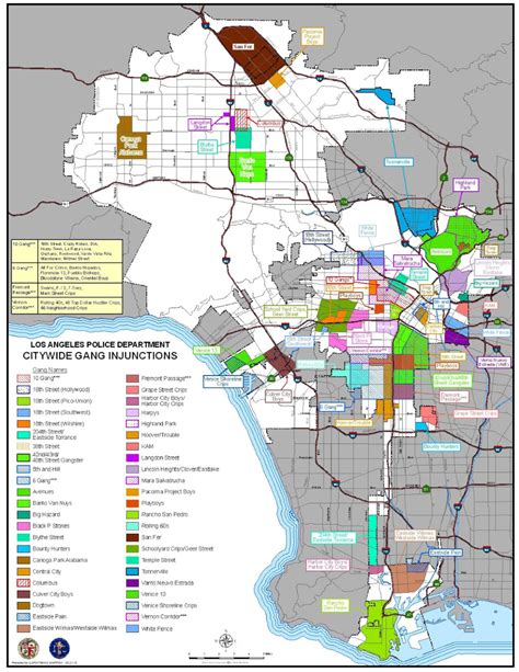 Gang Territory Map Los Angeles County - Florida Gulf Map