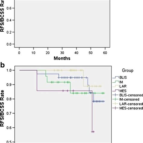 Kaplanmeier Curves A Kaplanmeier Curves For Rfsbcss In The
