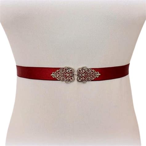 Burgundy Belt For Dress Etsy