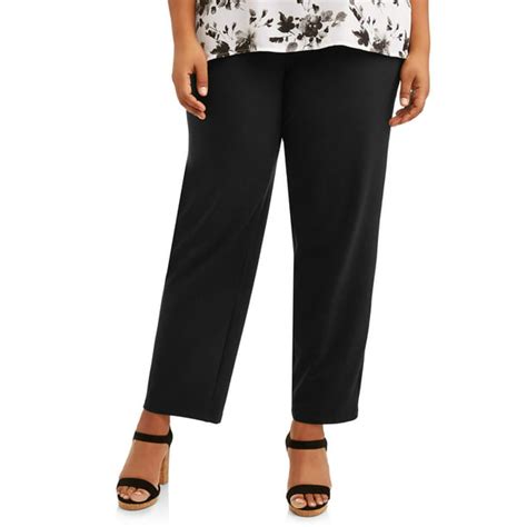 Terra And Sky Women S Plus Size Easy Pull On Knit Pants